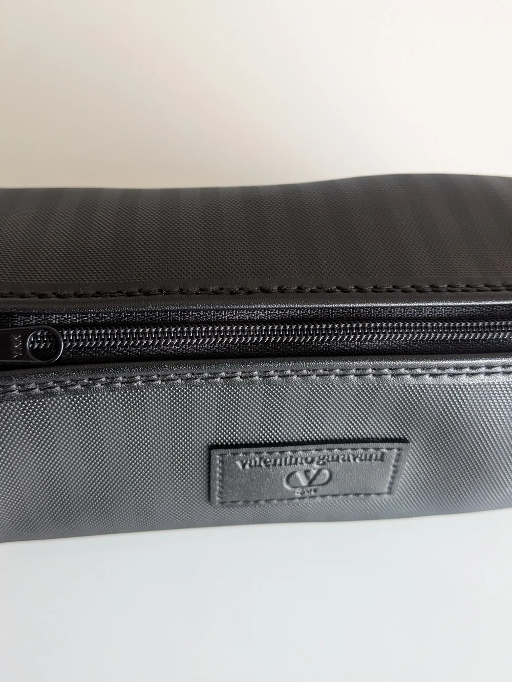 Valentino Garavani Sport Black toiletry bag Zip Solid Pouch travel case  NWOT